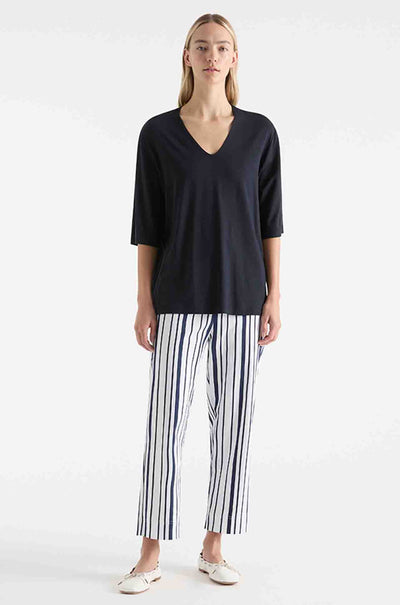 Mela Purdie - Crop Shell Pant in Rio Stripe Popilene