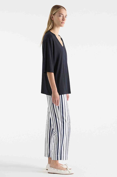 Mela Purdie - Crop Shell Pant in Rio Stripe Popilene