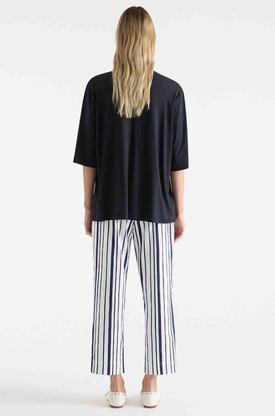Mela Purdie - Crop Shell Pant in Rio Stripe Popilene