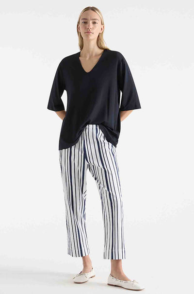Mela Purdie - Crop Shell Pant in Rio Stripe Popilene