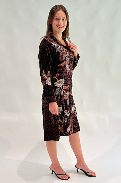 Johnny Was - Velvet Shirt Dress in Gineva