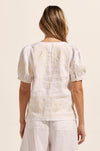 zoe kratzmann - venture top in porcelain embroidery