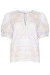 zoe kratzmann - venture top in porcelain embroidery