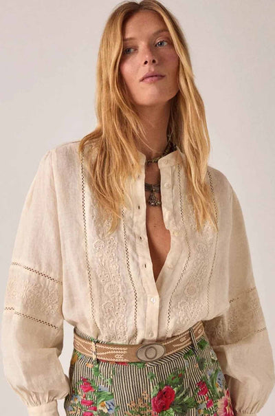Maison Hotel - Virginia Linen Solstice Blouse