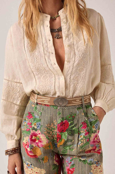 Maison Hotel - Virginia Linen Solstice Blouse