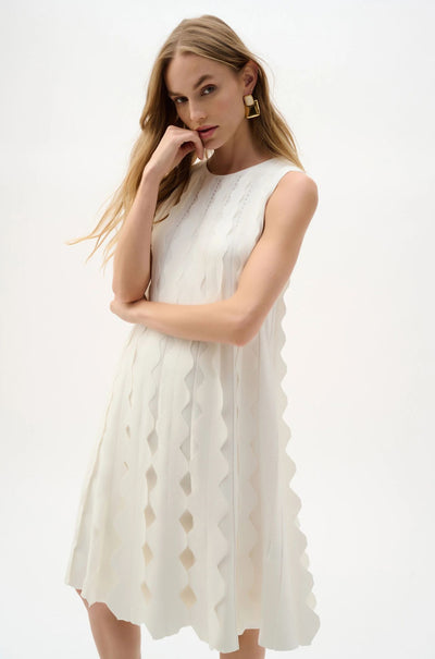 Joseph Ribkoff - Viscose Sweater Knit Sleeveless A Line Dress
