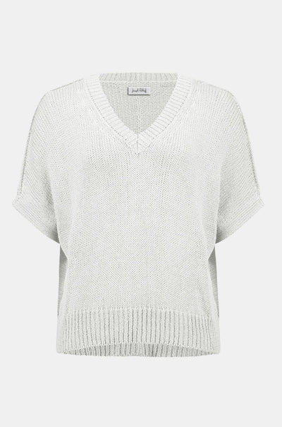 Joseph Ribkoff - Viscose and Lurex Sweater Knit Relaxed Top