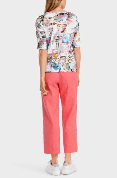 Marc Cain - T-shirt with Postcard Print