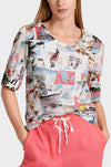 Marc Cain - T-shirt with Postcard Print