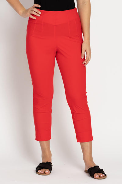 Paula Ryan - Waisted Capri Pant in Poppy