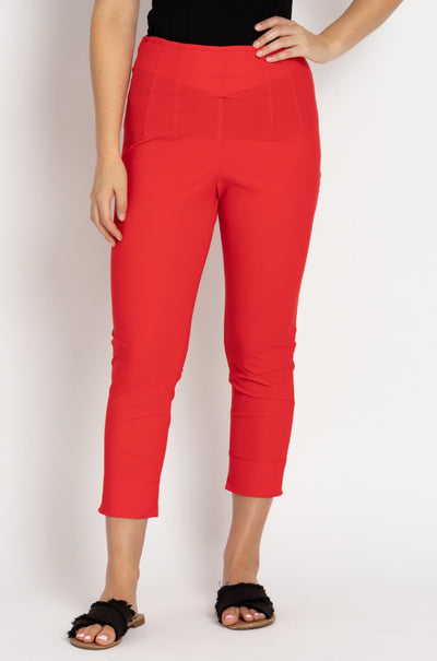 Paula Ryan - Waisted Capri Pant in Poppy