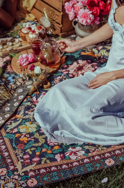 Wandering Folk - Forest Picnic Rug in Emerald