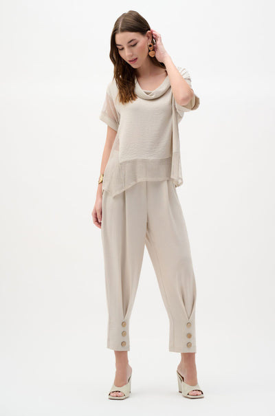 Joseph Ribkoff - Woven Gauze Pull On Barrel Pants