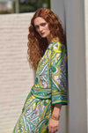 Joseph Ribkoff - Woven Paisley Print Front Tie Top