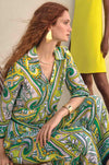 Joseph Ribkoff - Woven Paisley Print Front Tie Top