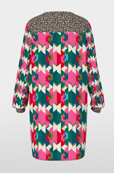 Marc Cain - Viscose Dress in a mix of materials and patterns