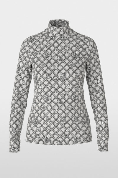 Marc Cain - T-shirt with Marc Cain Logo Chain Print