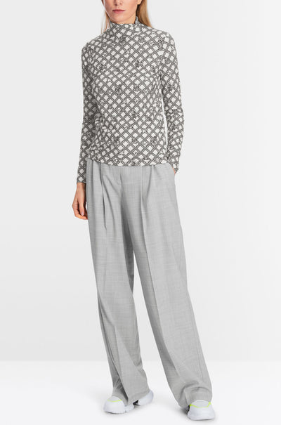 Marc Cain - T-shirt with Marc Cain Logo Chain Print