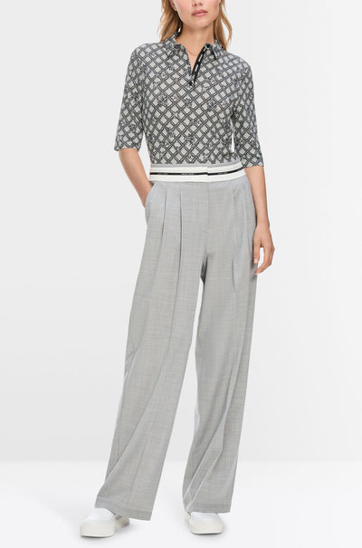 Marc Cain - Polo Shirt with Marc Cain Chain Print