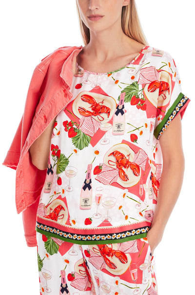 Marc Cain - Viscose Slip On Blouse with Print