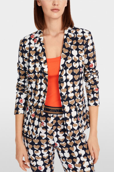 Marc Cain - Patterned Blazer in Scuba Jersey