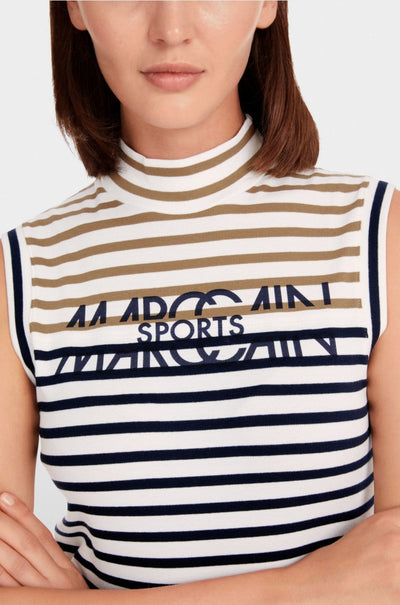 Marc Cain - Sleeveless Top with Stand-Up Collar