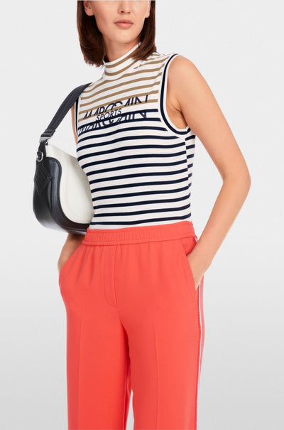 Marc Cain - Sleeveless Top with Stand-Up Collar