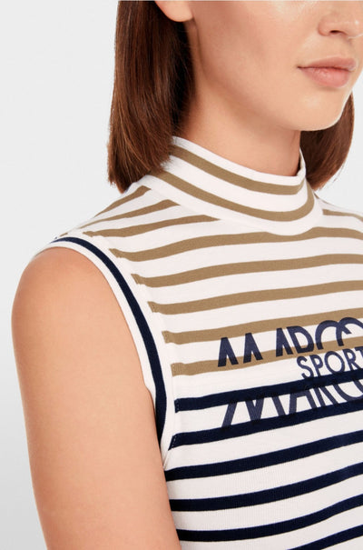Marc Cain - Sleeveless Top with Stand-Up Collar
