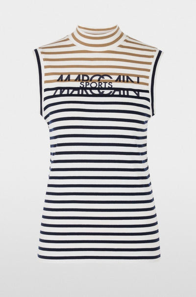 Marc Cain - Sleeveless Top with Stand-Up Collar