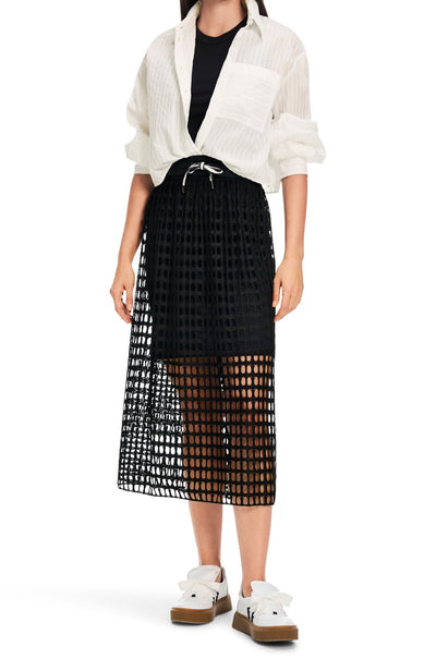 Marc Cain - Airy Skirt in Openwork Mesh Knit