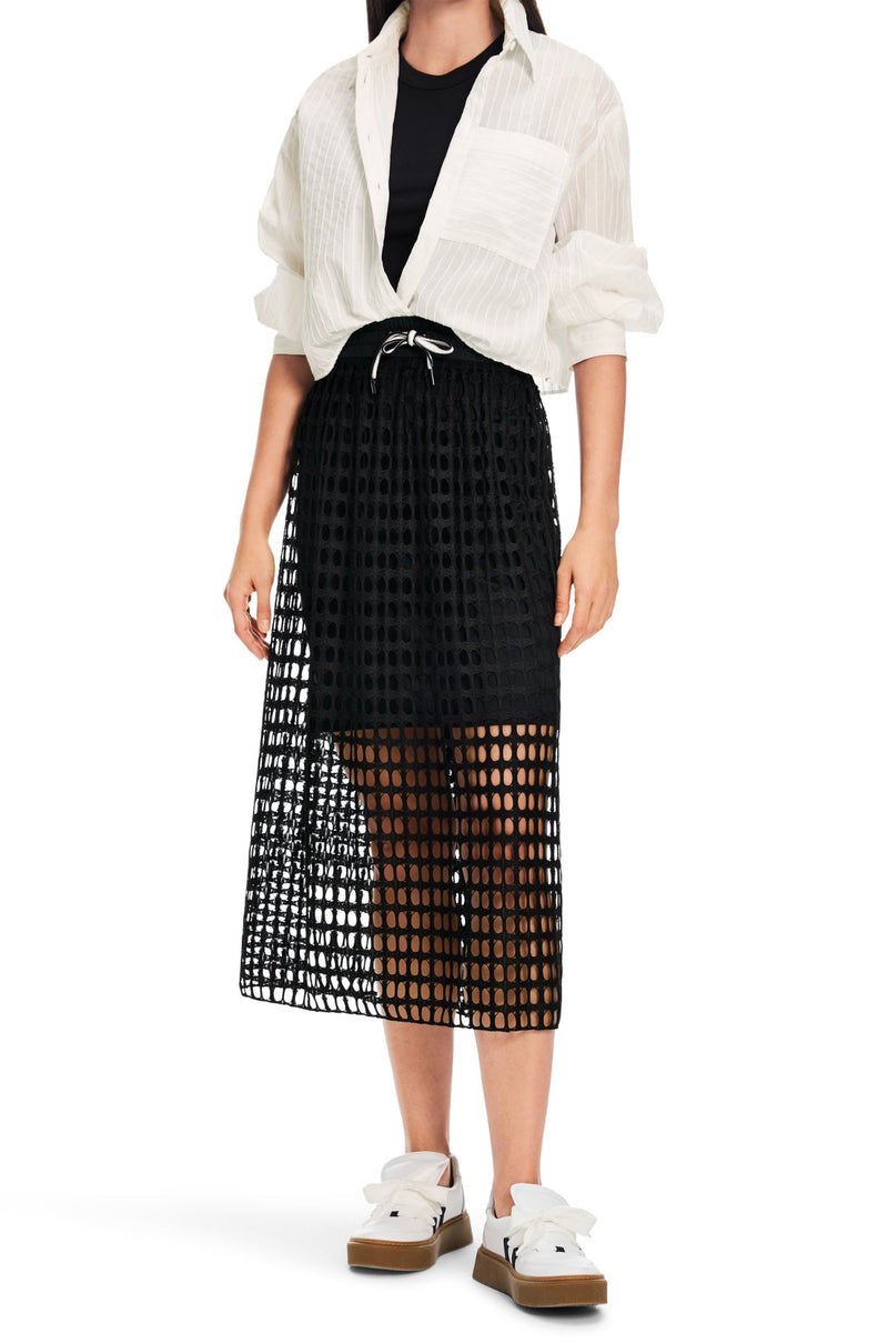 Marc Cain - Airy Skirt in Openwork Mesh Knit