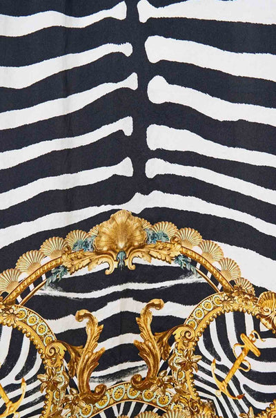 Camilla - Zig Zag Zoo Deep V Neck Hardware Short Kaftan