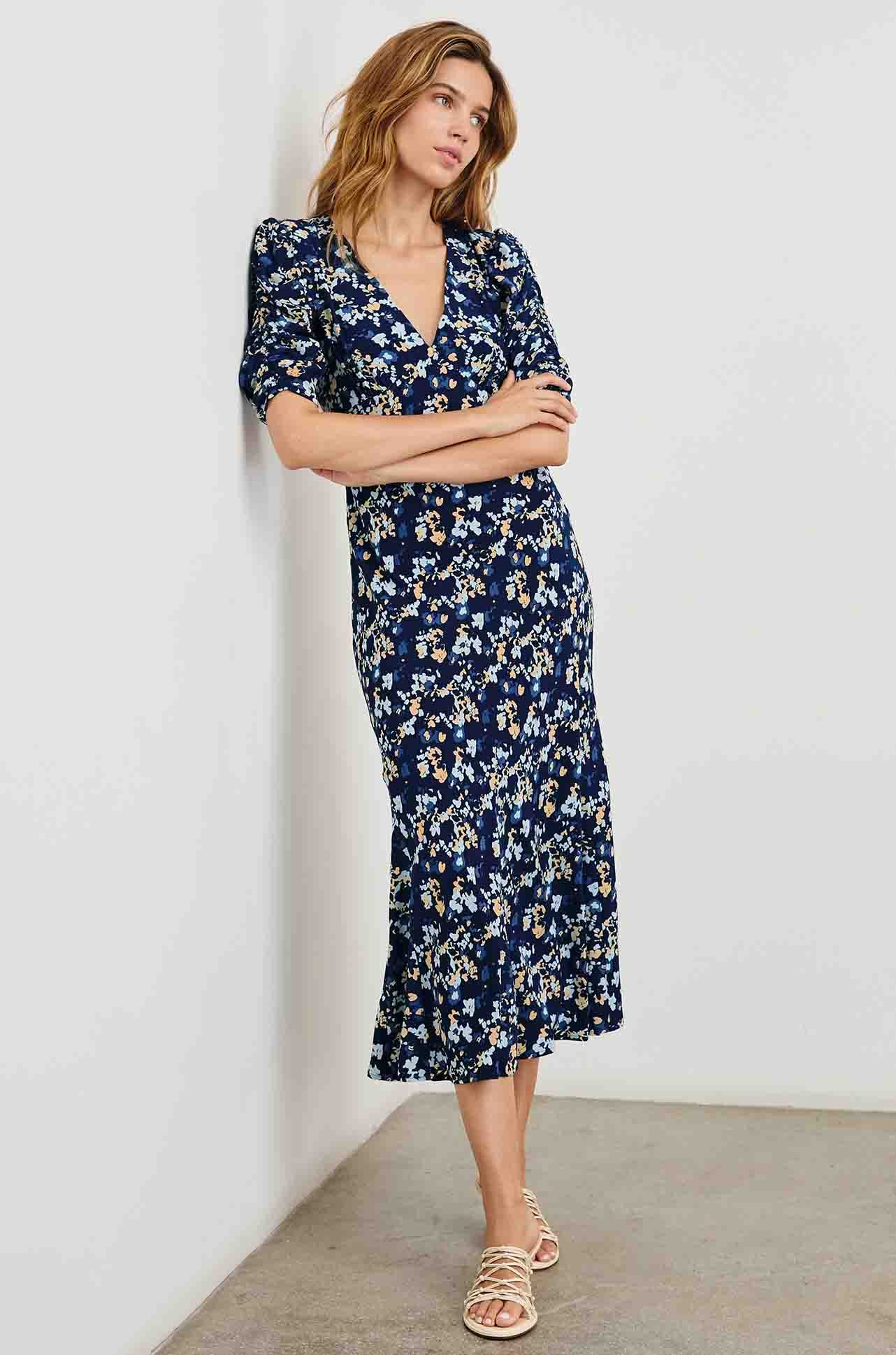 Rails - Zariah Midi Dress in Navy Flora