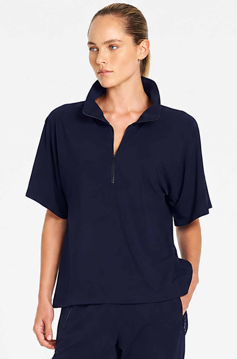 Mela Purdie - Zip Flute Top in Powder Knit