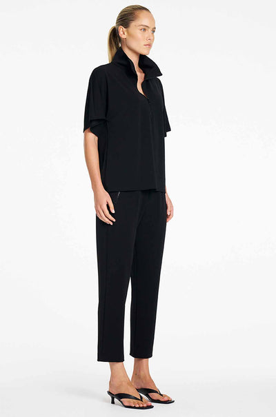 Mela Purdie - Zip Flute Top in Powder Knit