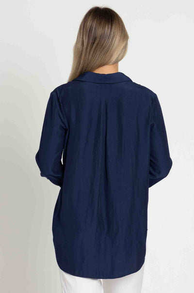 Mela Purdie - Zip Front Shirt in Mache in Denim