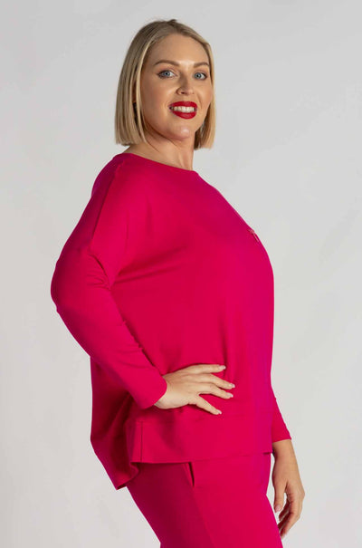 Mela Purdie - Zip Pocket Sweater in Cerise