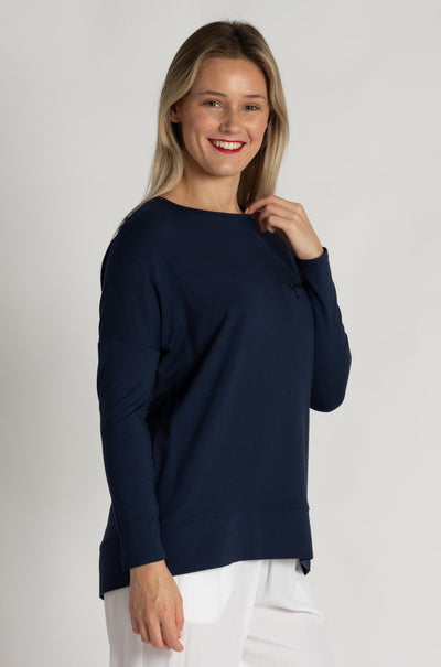 Mela Purdie - Zip Pocket Sweater in Sapphire