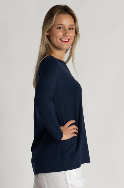 Mela Purdie - Zip Pocket Sweater in Sapphire