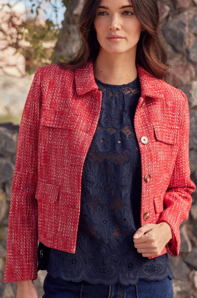 zoe kratzmann - adjoin jacket in fire boucle
