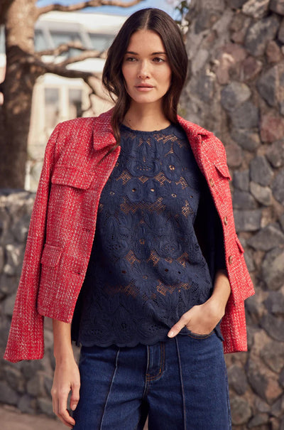 zoe kratzmann - adjoin jacket in fire boucle