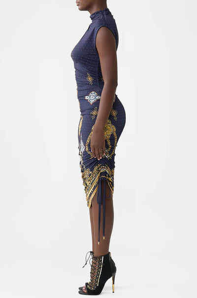 Camilla - The Imperial Gate Asymmetric Ruched Jersey Dress