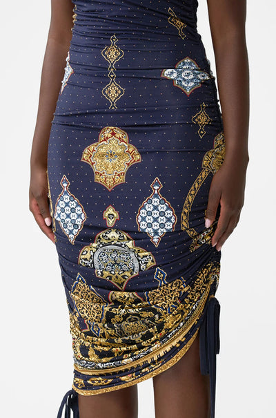 Camilla - The Imperial Gate Asymmetric Ruched Jersey Dress