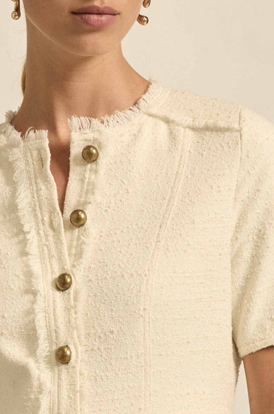 zoe kratzmann - banter dress in cream boucle