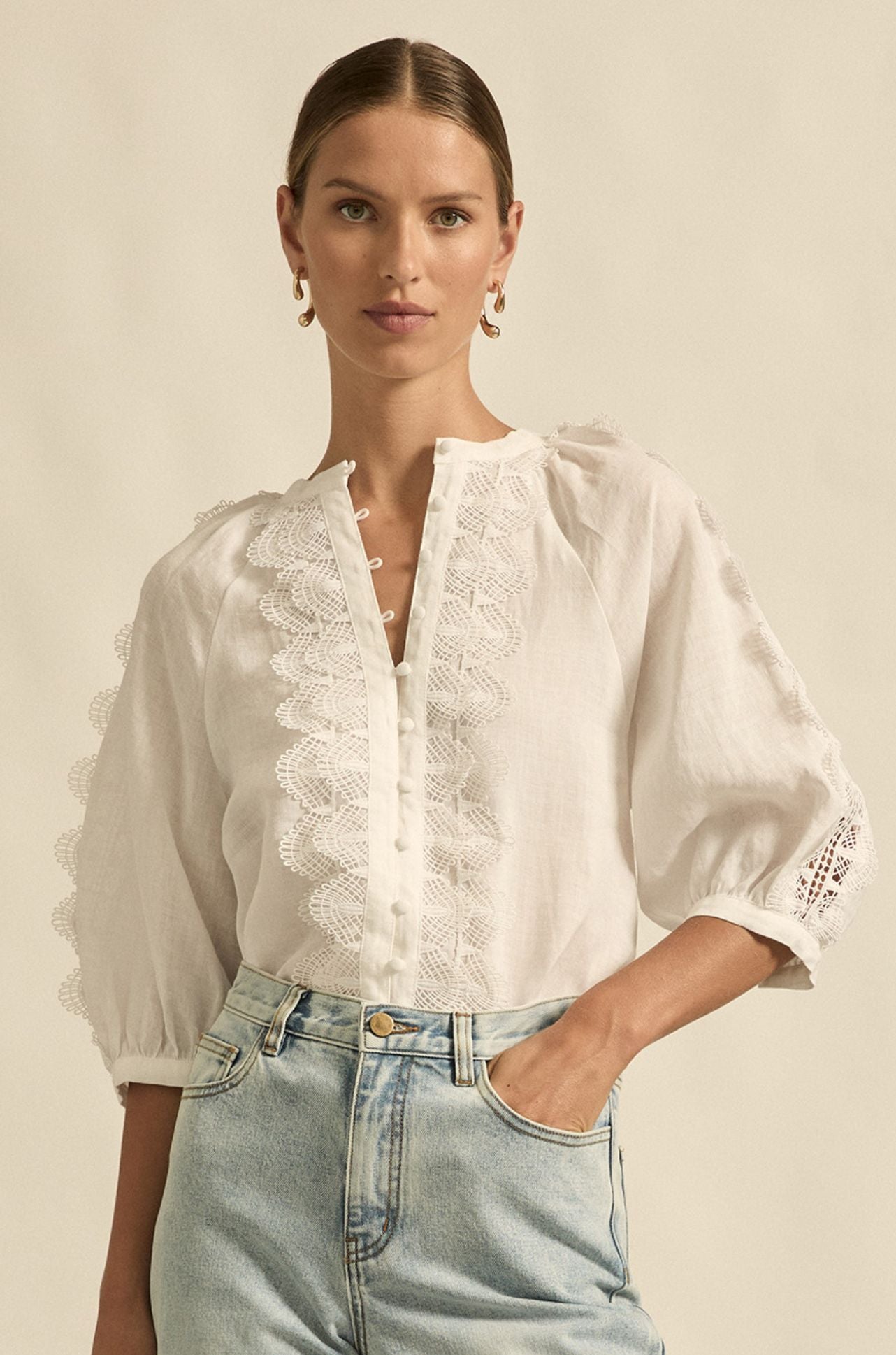 zoe kratzmann - bouquet top in porcelain