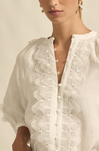 zoe kratzmann - bouquet top in porcelain
