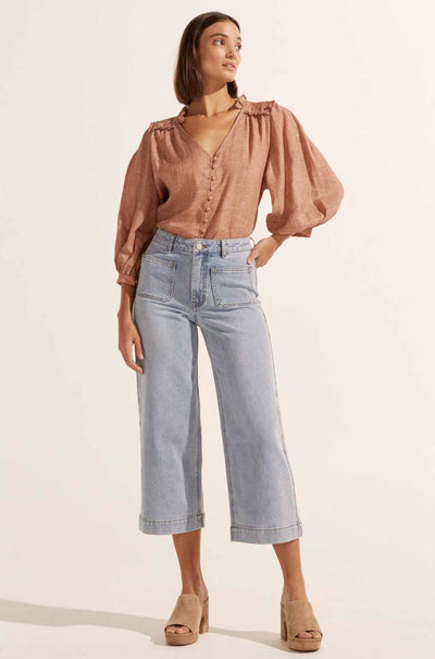 zoe kratzmann - brigade top in rust