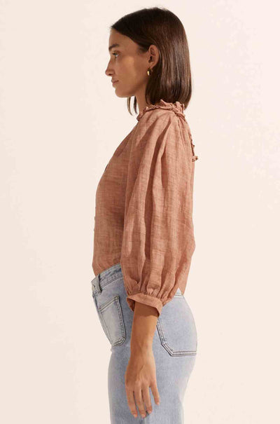 zoe kratzmann - brigade top in rust