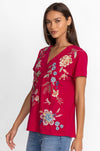 Johnny Was - Button Neck Knit Tee - Julianna