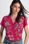 Johnny Was - Button Neck Knit Tee - Julianna